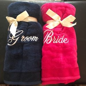👰🏼 🤵🏻🥂🍾Bride & Groom Towels